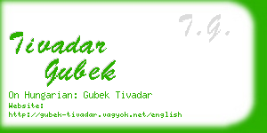 tivadar gubek business card